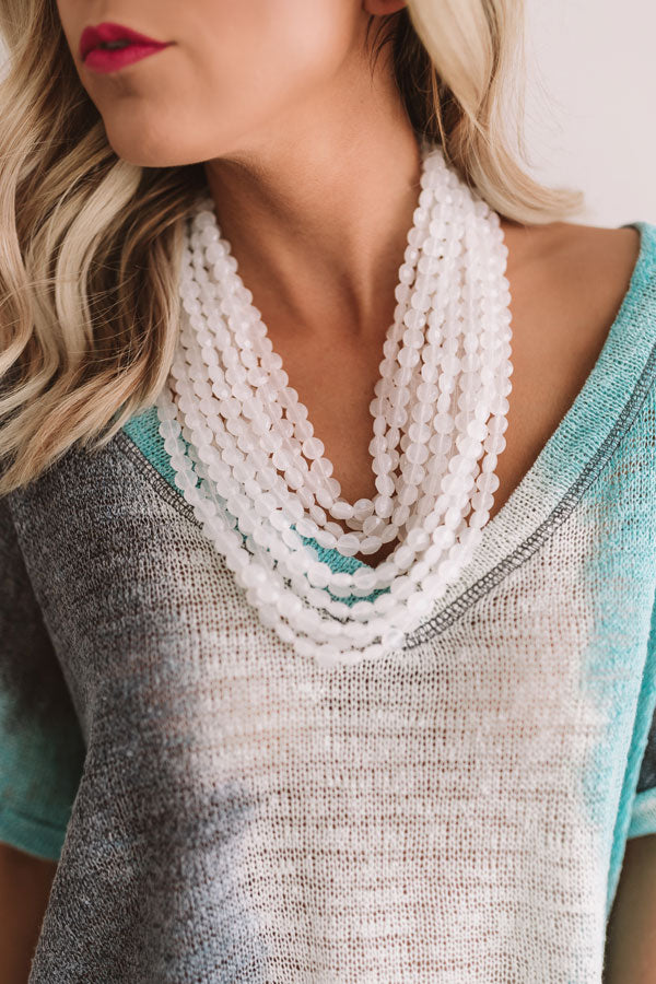 Keep It Coastal Layered Necklace In Clear