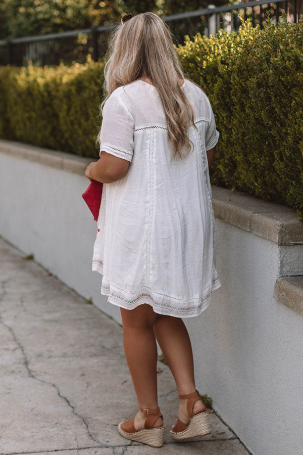 Dreaming Of Summer Embroidered Dress In White • Impressions Online