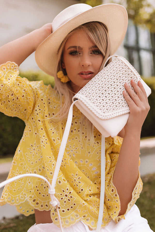 Parisian Travels Crossbody In White
