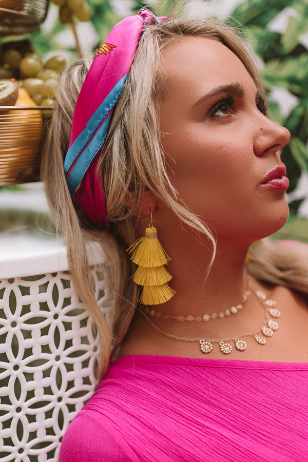 Color Me Lovely Tassel Earrings In Yellow Image - 1