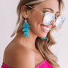 Color Me Lovely Tassel Earrings In Turquoise Image - 1