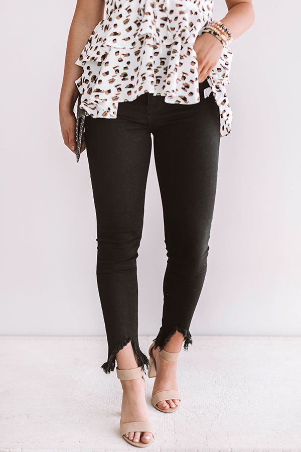 The Lenora Midrise Frayed Ankle Skinny