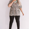 Backstage at Fashion Week Snake Print Top In Brown  Curves Image - 1