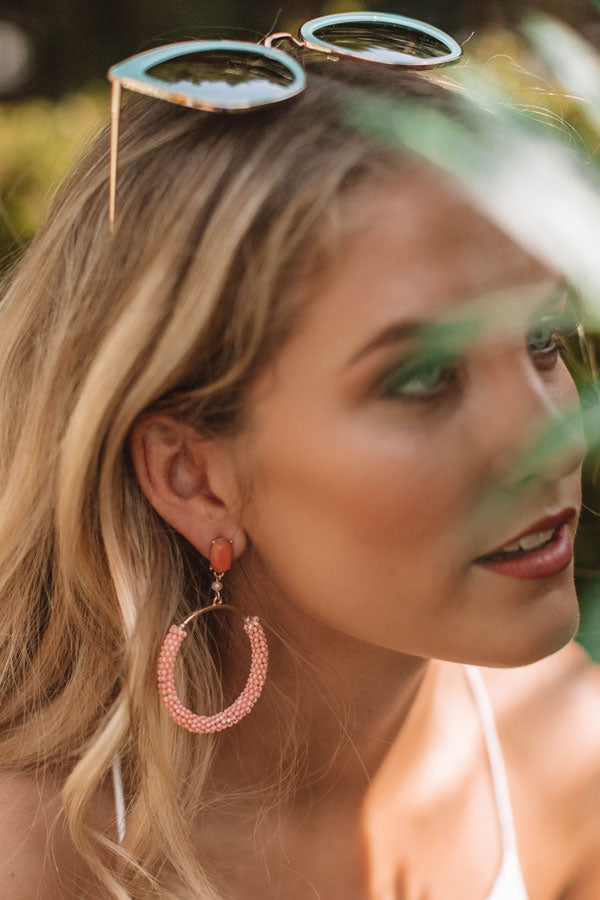 Blissfully Yours Earrings In Peach