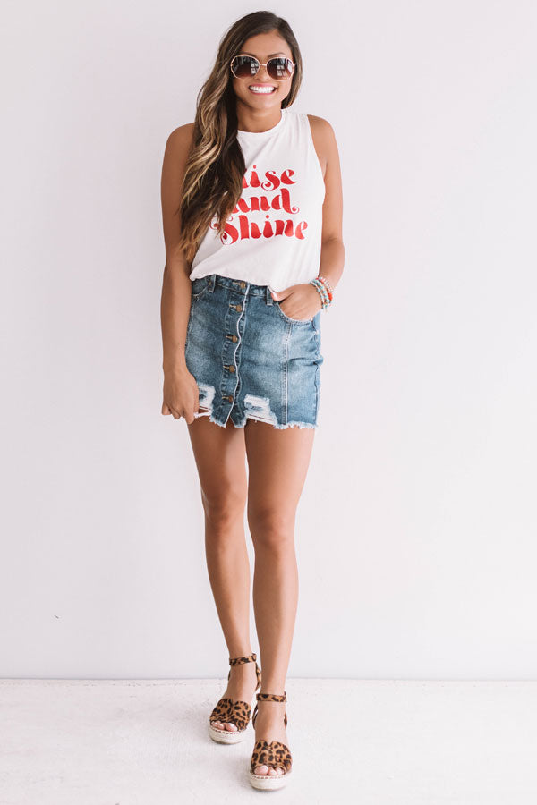 Rise And Shine Boyfriend Tank