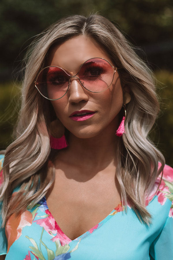 Glam Vibes Sunnies In Pink