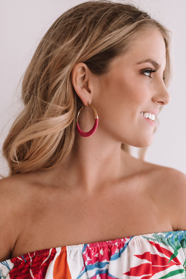 Margarita Meet-Up Earrings In Fuchsia