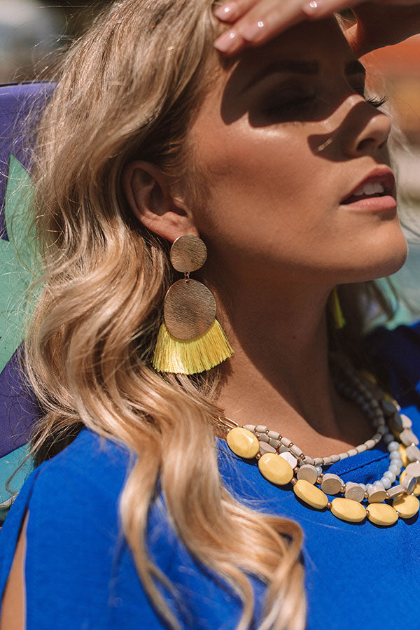 Passes To Paradise Earrings In Yellow