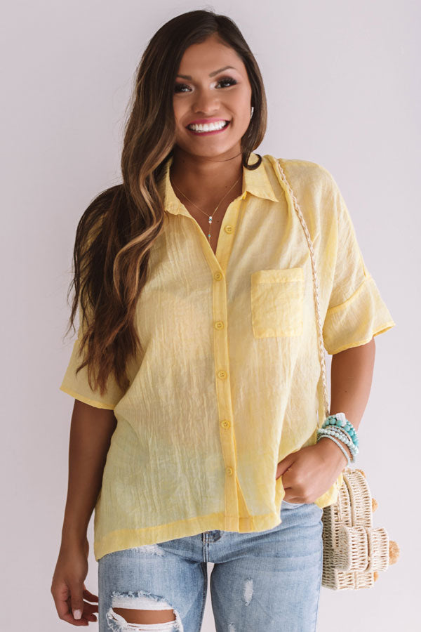 Backstage In Brooklyn Shift Top In Yellow Image - 1