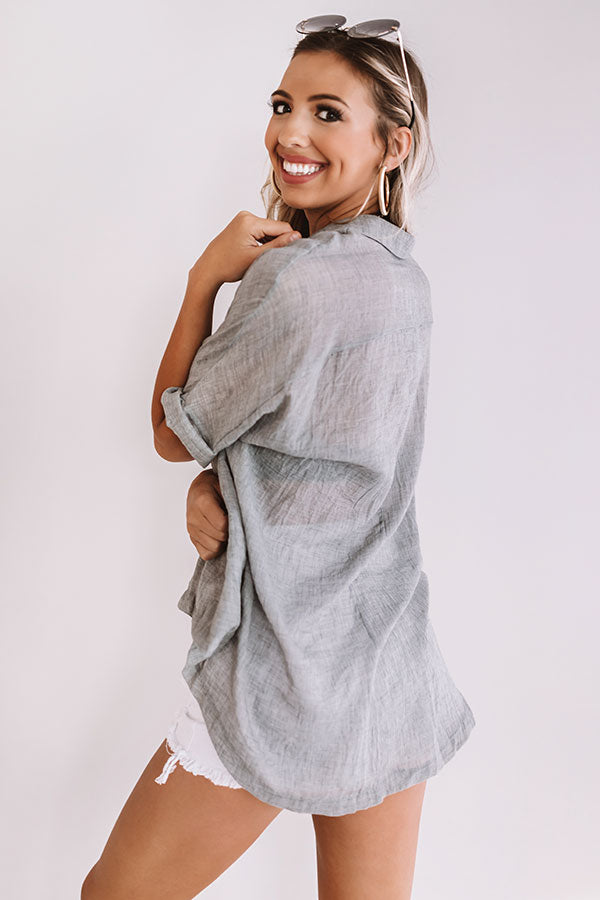 Backstage In Brooklyn Shift Top In Grey Image - 1