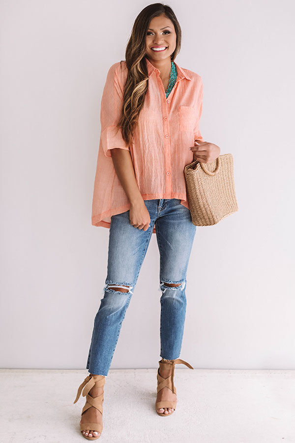 Backstage In Brooklyn Shift Top In Coral Image - 1