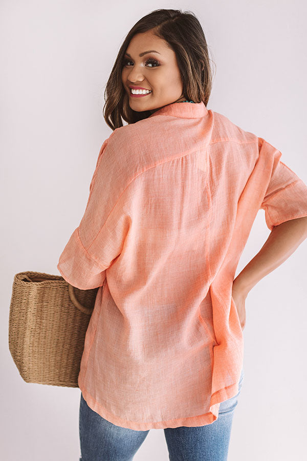 Backstage In Brooklyn Shift Top In Coral Image - 5