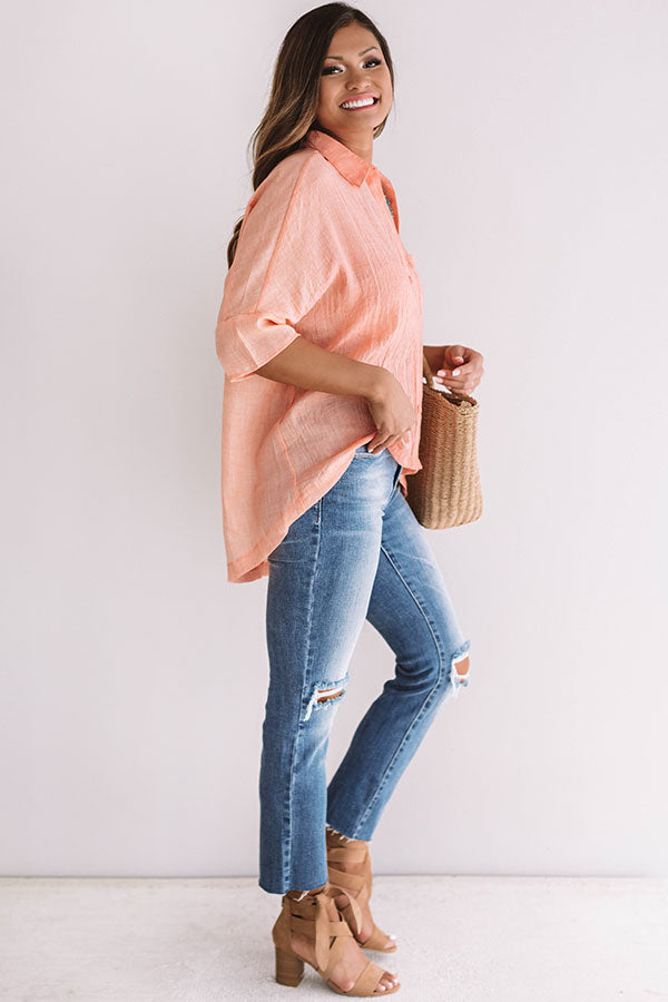 Backstage In Brooklyn Shift Top In Coral Image - 3