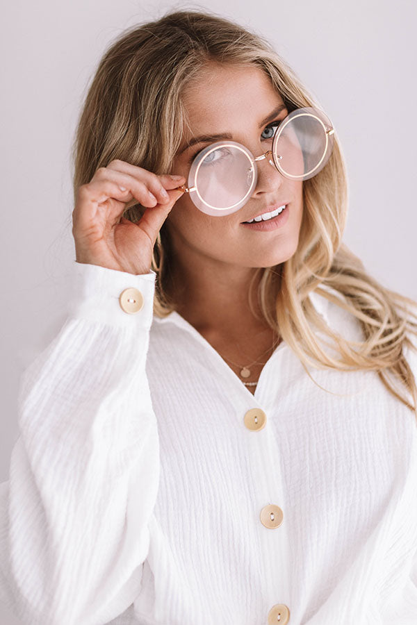 Full Of Sunshine Sunnies in Light Champagne