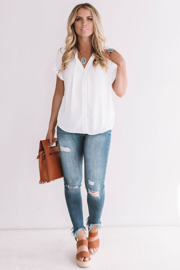 Mimosa Please Shift Top in White