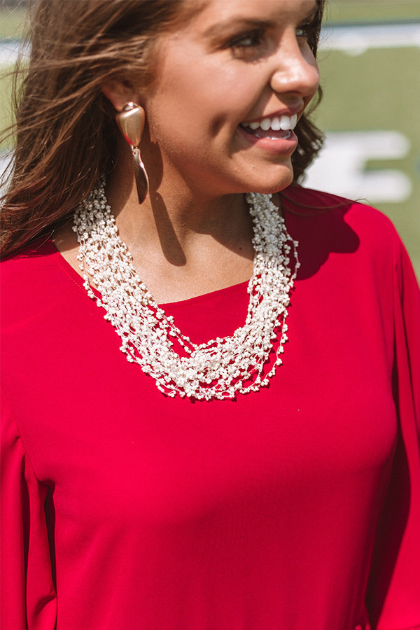 Sand And Sun Beaded Necklace in Ivory