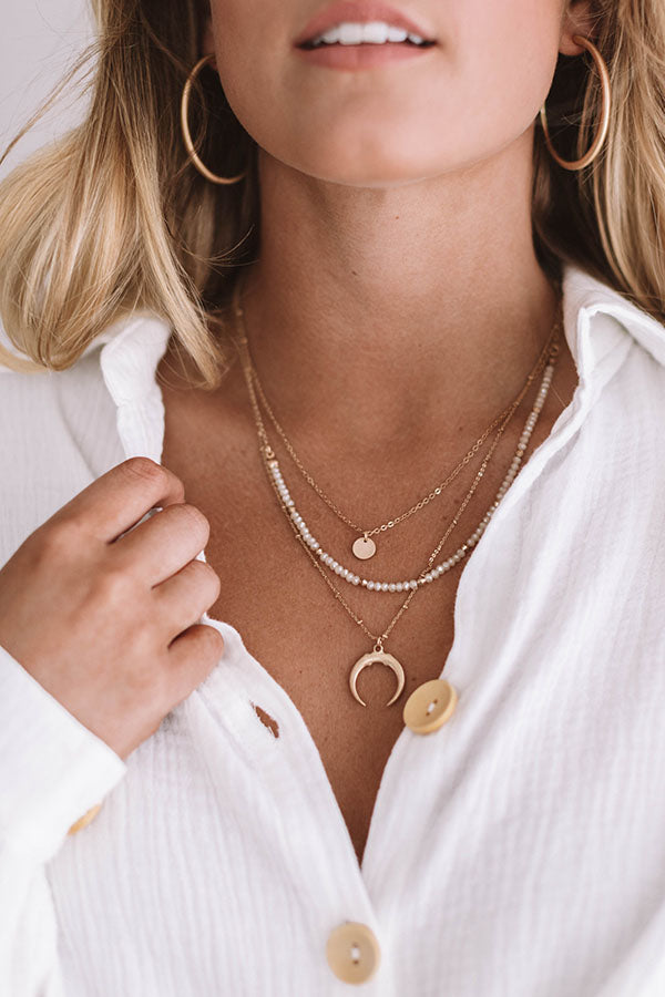 Gem And Kisses Layered Necklace