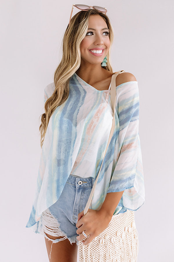 Call The Haute-Line Watercolor Tunic In Limpet Shell Image - 1
