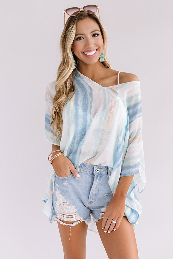 Call The Haute-Line Watercolor Tunic In Limpet Shell Image - 1