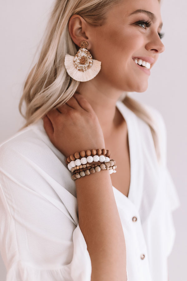 Summer Feels Bracelet Set In Brown