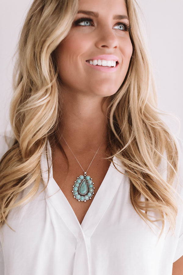 Palm Springs Getaway Turquoise Necklace