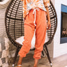 Trendsetter Mineral Wash Jogger in Coral Image - 1