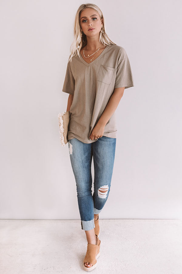 On The Road Again Shift Tee In Martini Olive