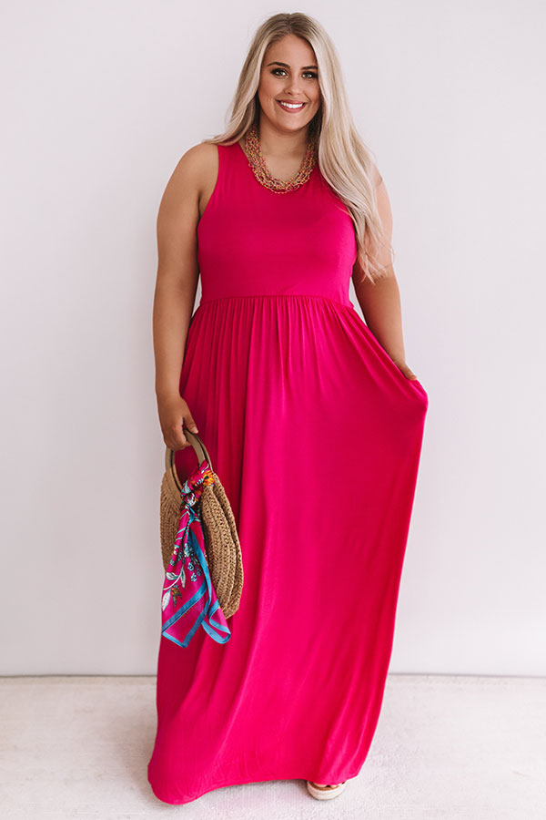 Summer Love Maxi In Hot Pink Curves  Impressions Online Boutique