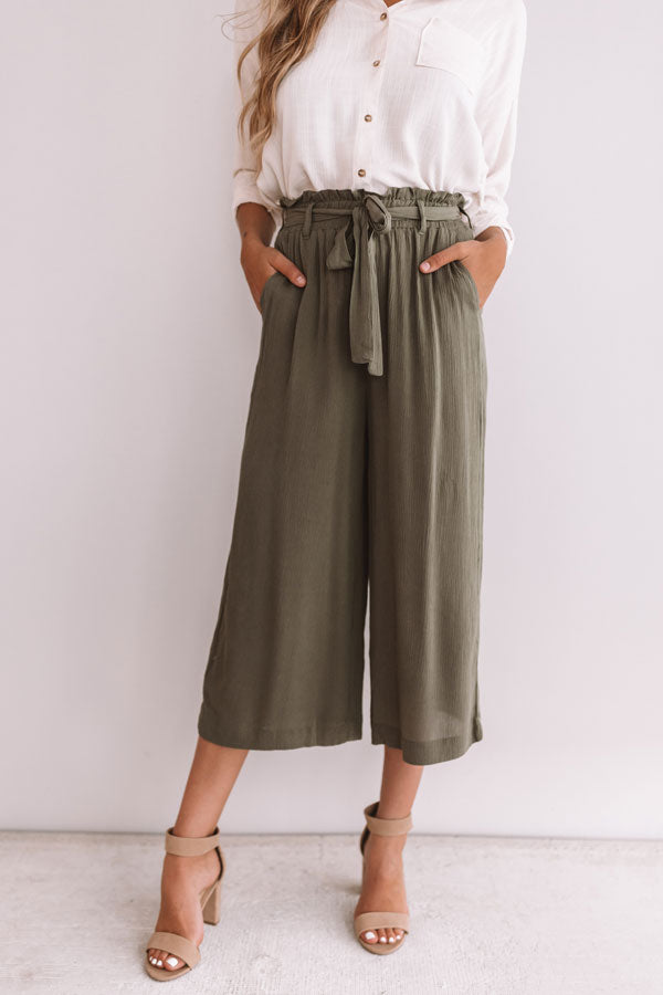 Summer Dreams High Waist Pants In Olive