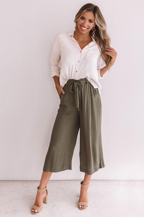 Chic Vibes Button Up Top In Birch