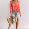 Sweet And Chic Shift Top In Coral Image - 1