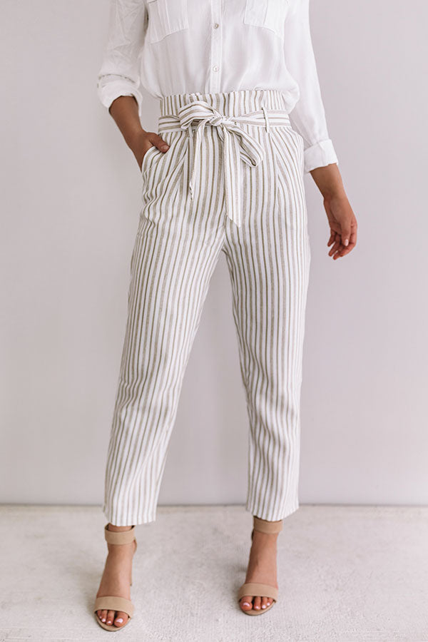 Roaming The City High Waist Stripe Pants