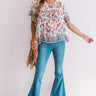 Sunny Days In Santorini Floral Top in Ivory Image - 1