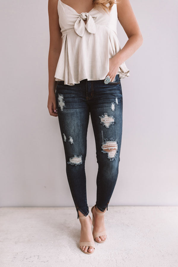 The Henson Midrise Distressed Skinny