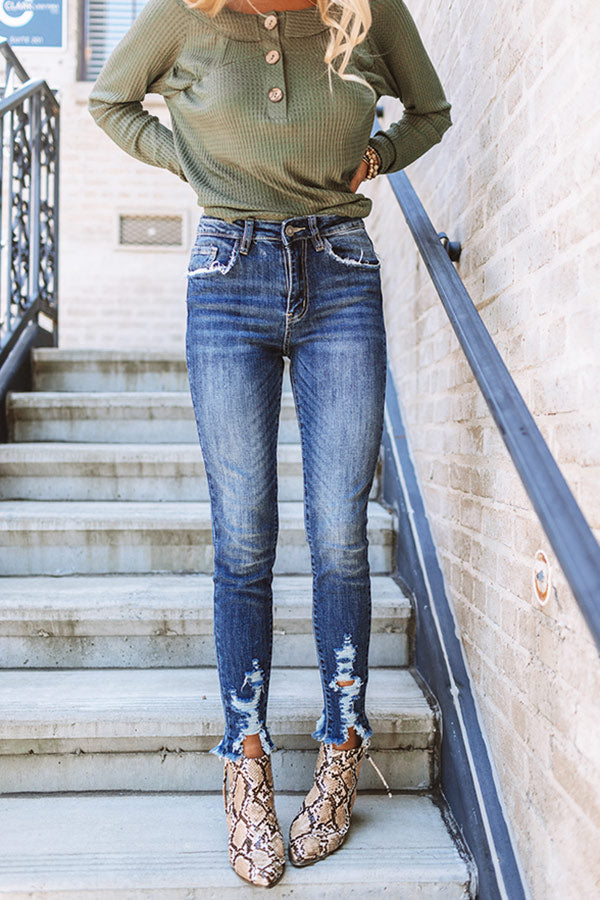 The Fleur High Waist Distressed Skinny
