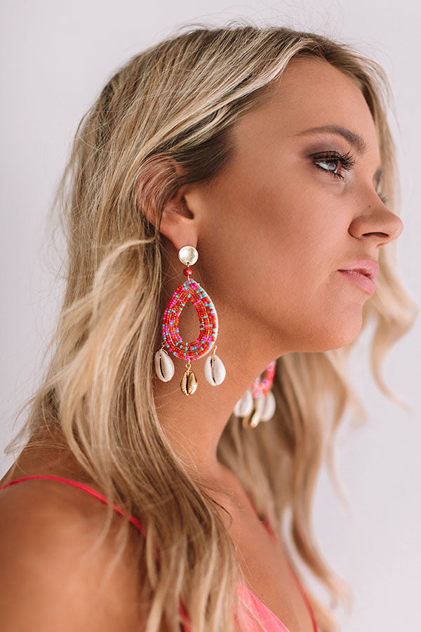 Beachside Brunch Earrings In Tangerine