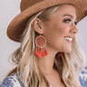 Chasing Wildflowers Earrings In Coral Image - 1