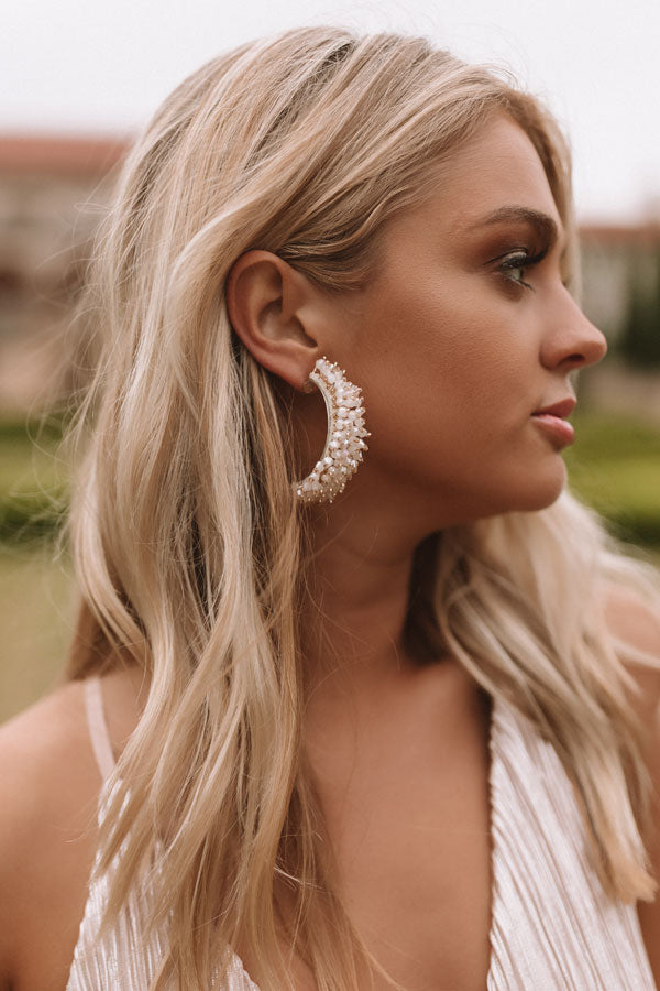 Flair For Fashion Earrings In Ivory