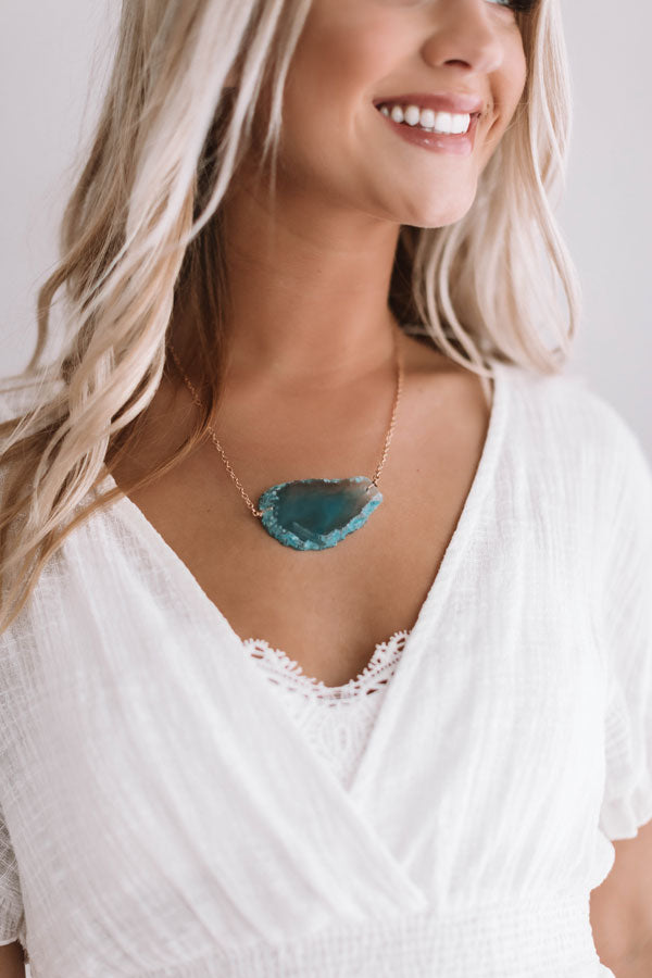Santorini Sunsets Agate Necklace