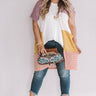 Shopping then Spritzers Colorblock Cardigan Curves Image - 1