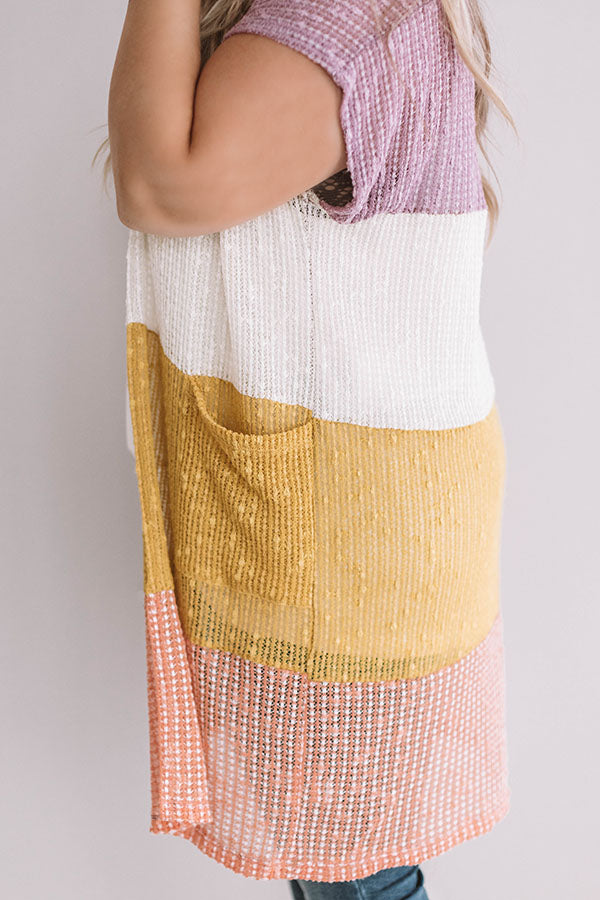Shopping then Spritzers Colorblock Cardigan Curves Image - 1