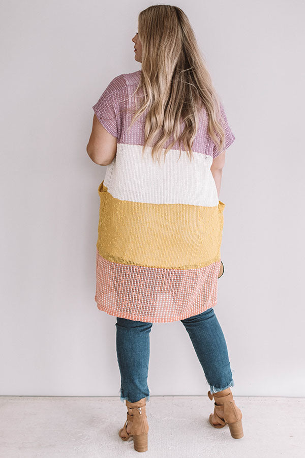 Shopping then Spritzers Colorblock Cardigan Curves Image - 1