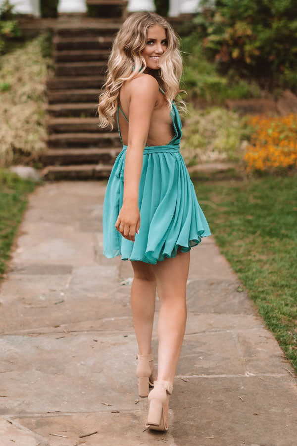 Meant To Impress Lace Trim Dress In Jade Meant To Impress Lace Trim Dress In Jade