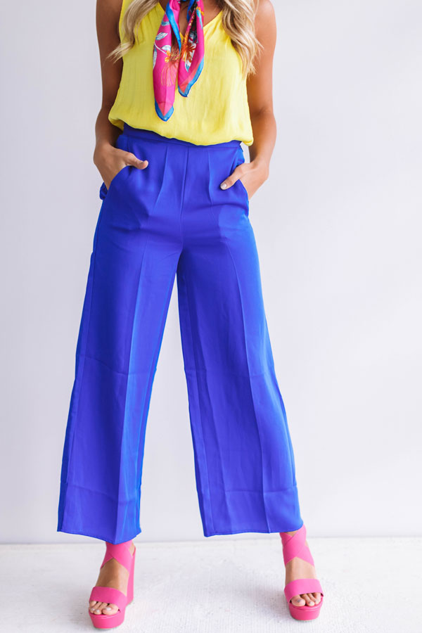 Fabulous In Fiji Trousers In Royal Blue