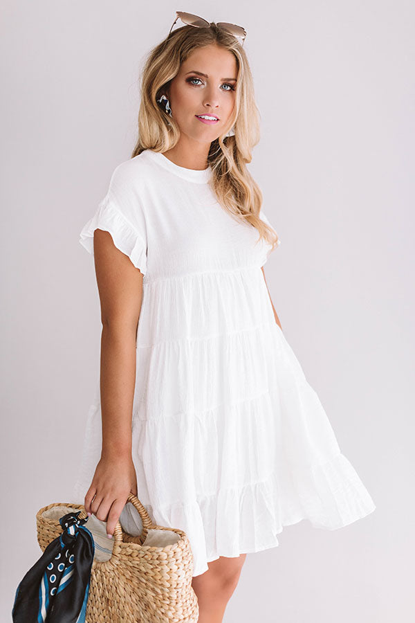 Love Potion Babydoll Dress In White Love Potion Babydoll Dress In White