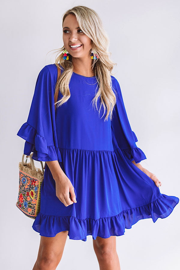 Sunshine Swing Shift Dress in Royal Blue Sunshine Swing Shift Dress in Royal Blue