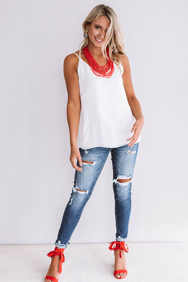 Caribbean Cruise Shift Tank In White