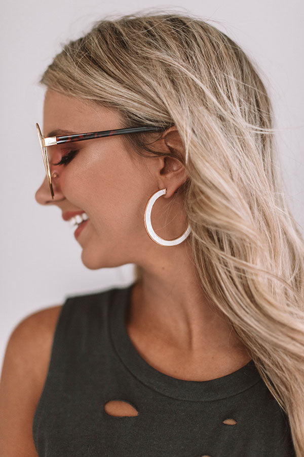 Easy to Impress Hoop Earrings in Ivory