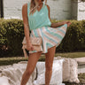 Sunshine Shorelines Stripe Swing Shorts in Ivory Image - 1
