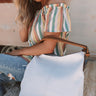 Addicted To You Faux Leather Tote In White Image - 1